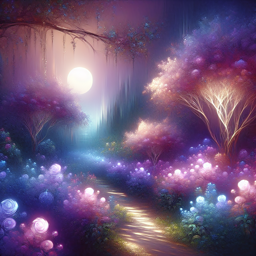 The Moonlit Garden: A Journey Through Enchanted Flowers